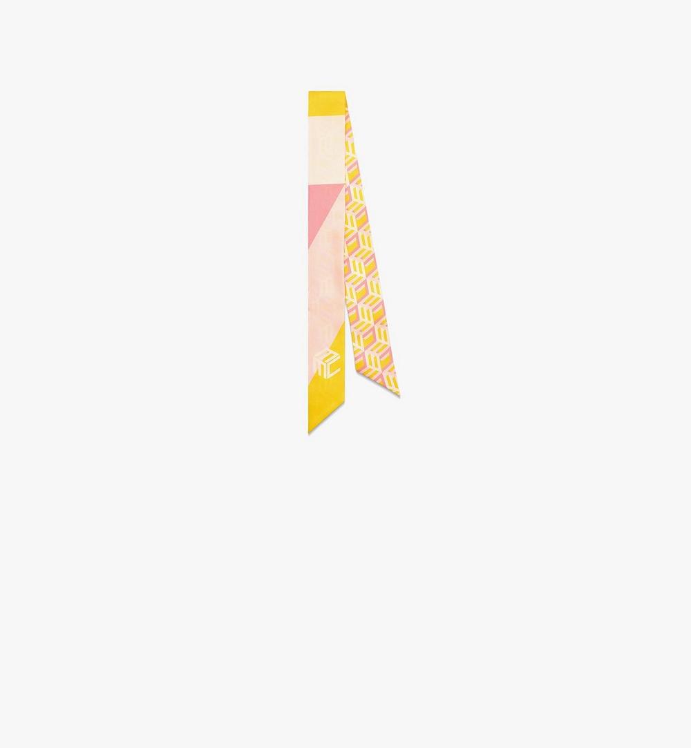 Cubic Monogram印花丝绸围巾 1